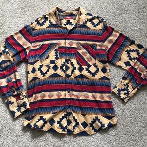 Men’s southwestern button down shirt